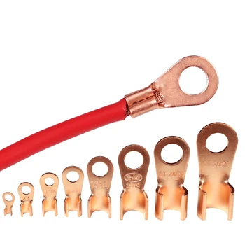 Kupfer OT Terminal Nicht Isolierte Draht Stecker Nackte Elektrische Kabel Terminals Lug Batterie Ring Crimp