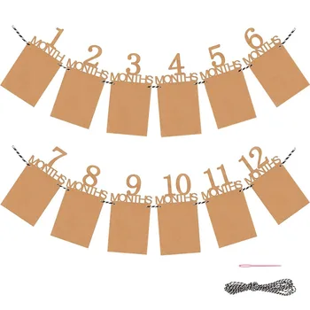 Geburtstagsbaby, ein Jahr, 12 Monate, Fotobanner für Babys, Jungen, Mädchen, 1. Geburtstag, Party-Dekoration