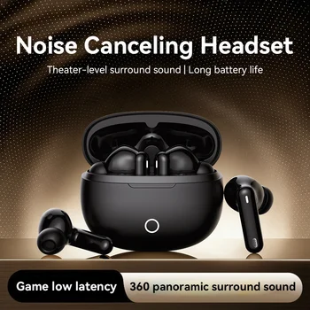 Echte kabellose Kopfhörer, Bluetooth-Kopfhörer, Geräuschunterdrückung, HiFi, Semi-In-Ear-Ohrstöpsel