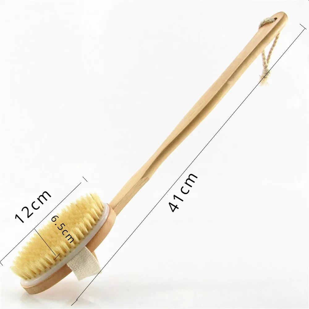 1Pc Holz Abnehmbare Lange Griff Dusche Körper Pinsel Bade – Bild 5