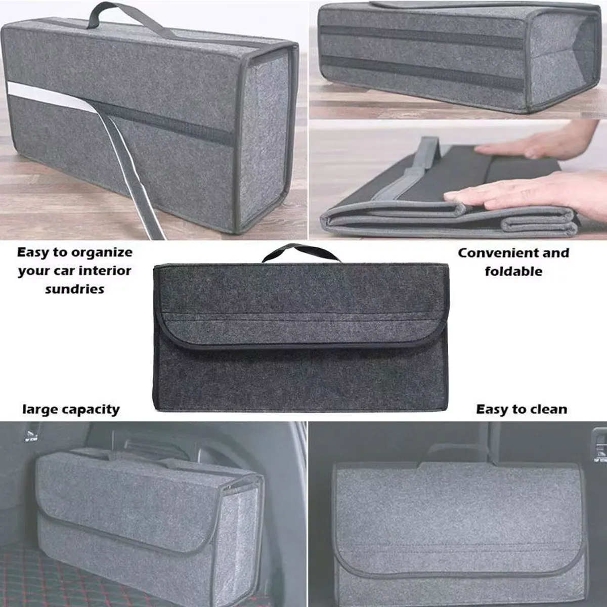 1pc Auto Lagerung Filz Box Für Dunkelgrau Anti Slip Lagerung – Bild 5