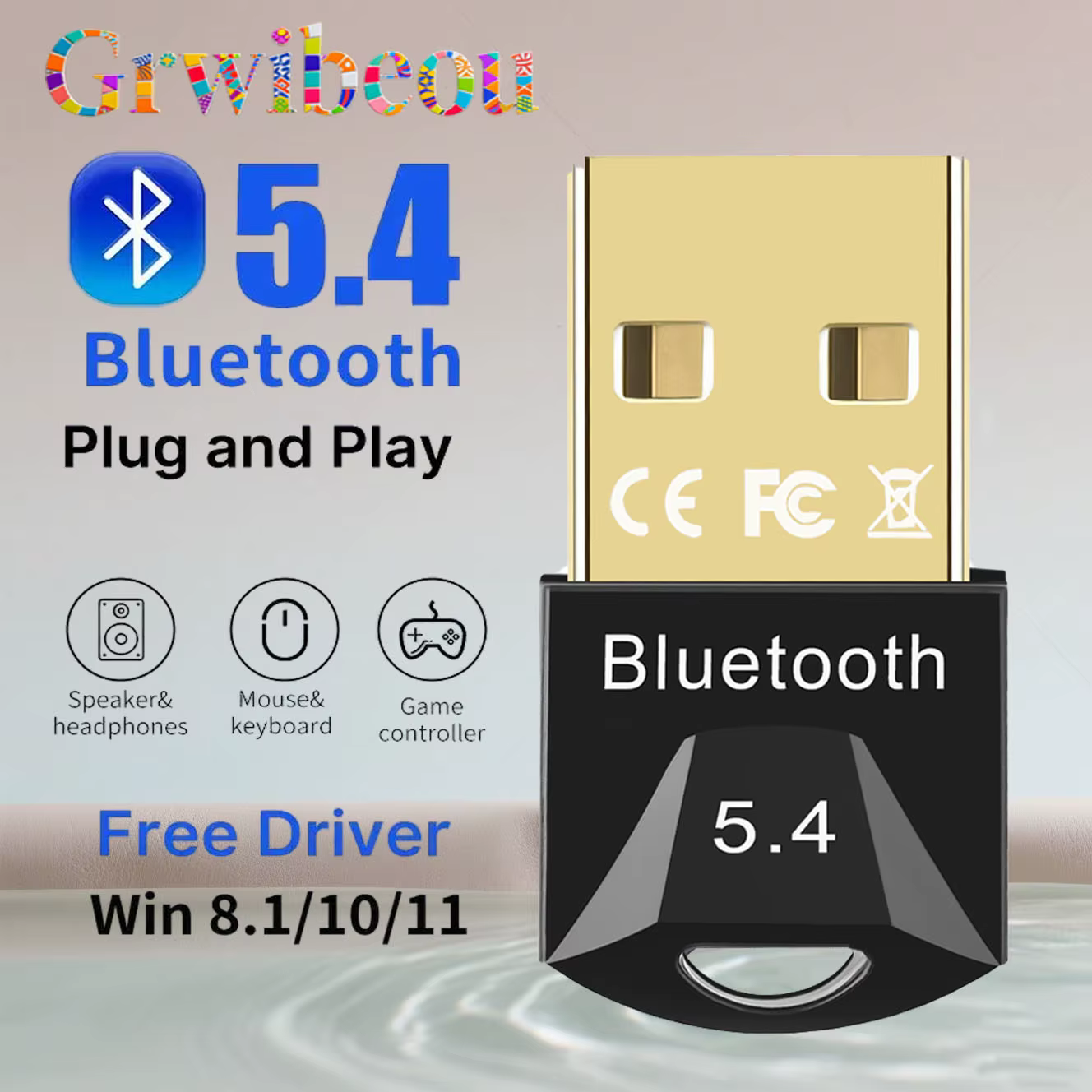 USB-Bluetooth-Adapter für PC, USB-Bluetooth 5.4/ 5.3/ 5.1/