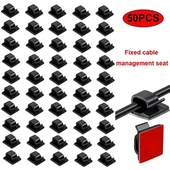Auto Kabel Clips Selbst-Kleber Kabel Management Draht Halter Organizer Klemme Selbst-klebe Licht (50 Stück)