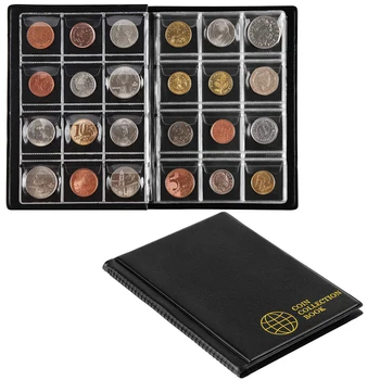 120 Taschen Münzsammelbuch Münzsammelhalter Album Gedenkmünzen-Organizer für Sammler Heimdekoration