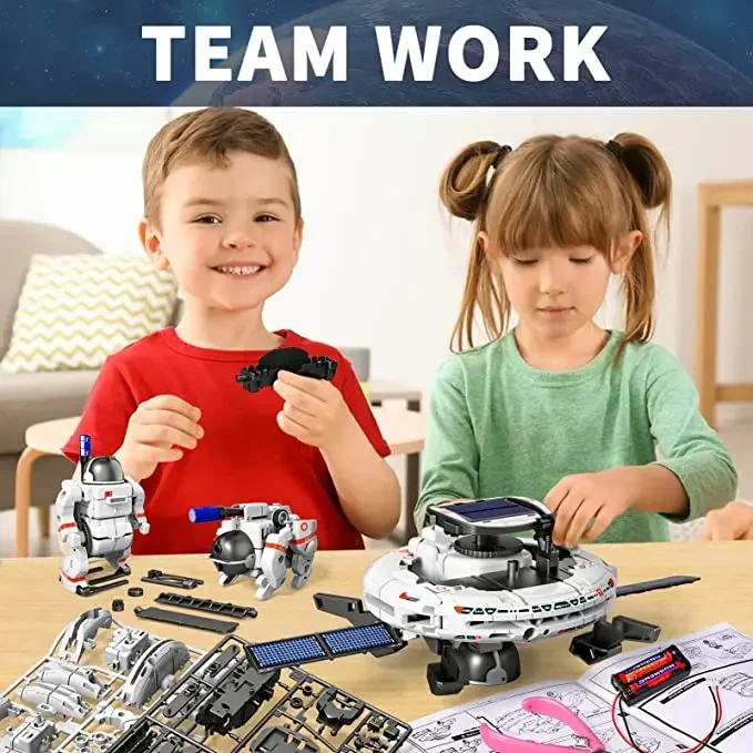 12-in-1-Wissenschaftsexperiment, Solarroboter, Spielzeug – Bild 3