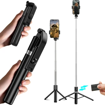 Tragbarer Teleskop-Bluetooth-Selfie-Stick für Live-Streaming-Fotografie und Reisen. Ein praktisches