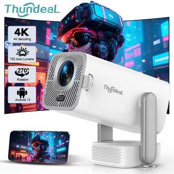 ThundeaL Full HD Projektor TD80 Pro 1080P 2K 4K TD80Pro TD80W Upgrade WLAN Android Mini Beamer 3D LED Video