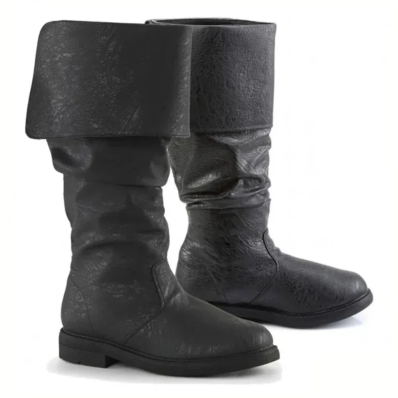 Mittelalterliche Lederstiefel Jack Sparrow Renaissance Half – Bild 4