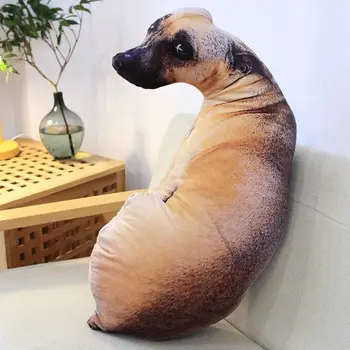 Weiches lebensechtes Tier Wurf kissen Hund Plüsch kreatives Kissen 3d Hund Kissen Büro