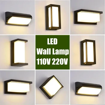 Wasserdichte LED-Wandleuchte, 110 V, 220 V, für Außenbereich, Weg, Treppe, Veranda, Balkon, Garten