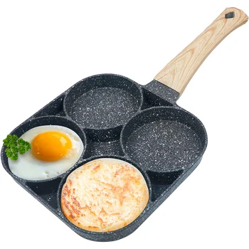 LMETJMA Eierpfanne, antihaftbeschichtete Pfannkuchenpfannen, 4 Tassen, Kochgeschirr, Pfannkuchenpfanne