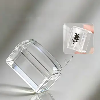 Transparentes Silikon-Nagelstempel-Set, Französische Maniküre-Platte, Stempel- und Schaber-Werkzeugset