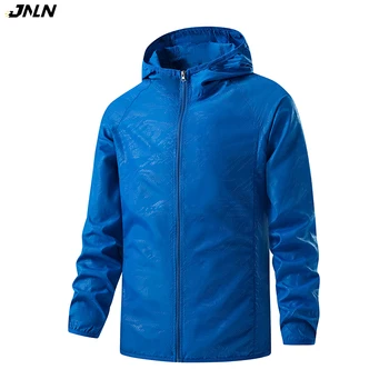 JNLN Unisex-Wanderjacken, wasserdicht, Sonnenschutz, Windjacke, für Herren und Damen, Camping, Klettern