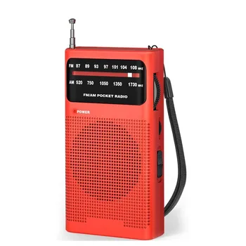 Notfall-Überlebens-Vollband-AA-Batterie, kleines tragbares Radio, Mini-AM-FM-Pointer, Taschenradio für Laufen
