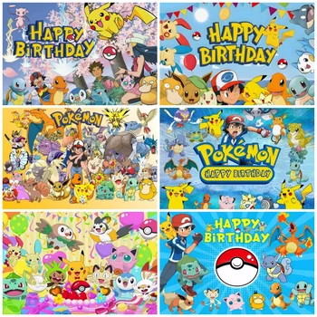 Pokemon Pikachu Thema Geburtstag Party Dekoration Hintergrund Cartoon Hintergrund Junge und Mädchen Geschenke