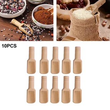 Holz Kleine Mini Scoop Salz Zucker Kaffee Löffel Teelöffel Kleine Salz Schaufel Milch Pulver Scoops (10 Stück)