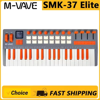 SMK-37 Elite MIDI-Keyboard mit gewichteten Tasten, integrierten Synthesizer-Sounds, Live-Performance, tragbar
