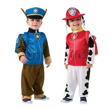 Paw Patrol Cosplay Cartoon-Kostüm für Kinder Kreatives Bühnenauftritt-Outfit Kostüm Chase Skye Verkleidung