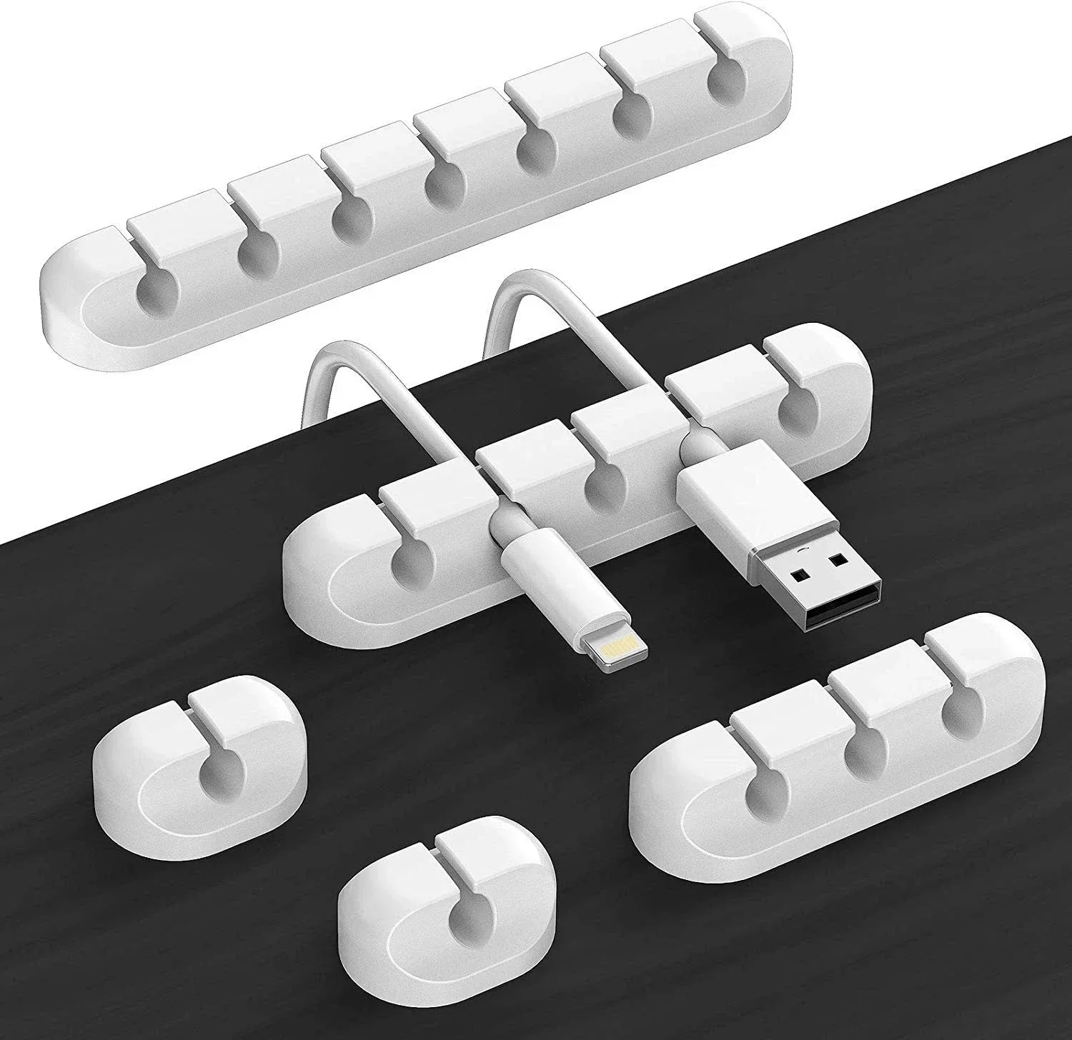 VIKEFON Kabel-Draht-Organizer, Silikon, USB-Kabelaufwicklung