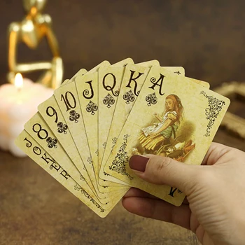 ​ 1Set Spielkarten im Vintage-Stil Alice im Wunderland Poker Spielkarten Deck Brettspiele Retro Poker nie