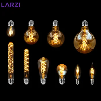 E14 E27 Spirale Licht G80 G95 G125 LED Glühlampe 220V 4W 2200K Retro Vintage Lampen dekorative Beleuchtung