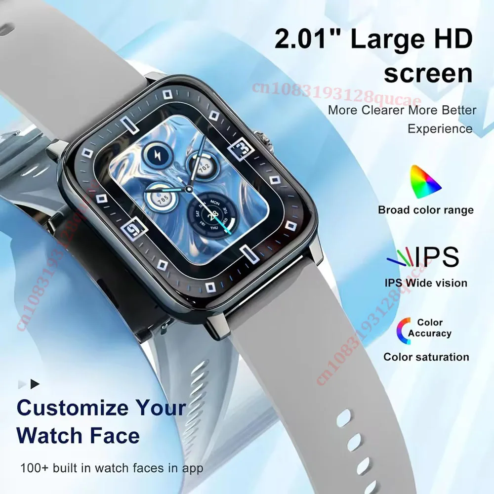 2026 Smartwatch Android iOS Telefon 2,01 Zoll Farbdisplay – Bild 2