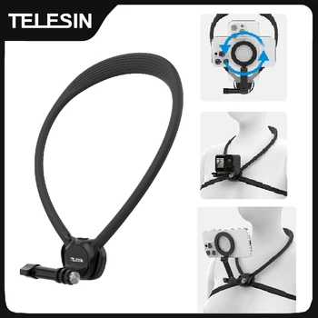 TELESIN Telefon-Action-Kamera, 2-in-1-Halshalterung für GoPro Insta360 DJI OSMO Action, universelle
