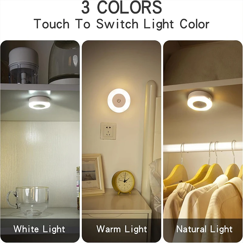 1-6 Stück energiesparende LED-Nachtlichter, Touch-Sensor, 3 – Bild 5
