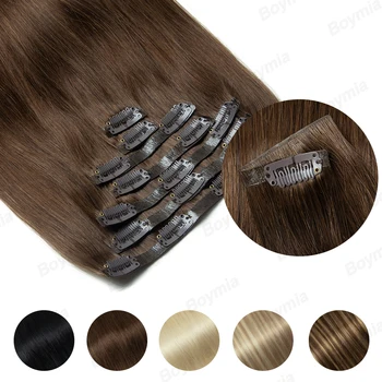 Unsichtbare PU-Clip-in-Haarverlängerung, menschliches Haar, eingespritztes PU-Band