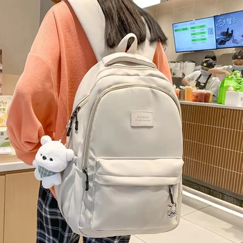 Weibliche Mode Männer Hohe Kapazität Wasserdichte College Rucksack Trendy Frauen Laptop Schule Taschen Nette