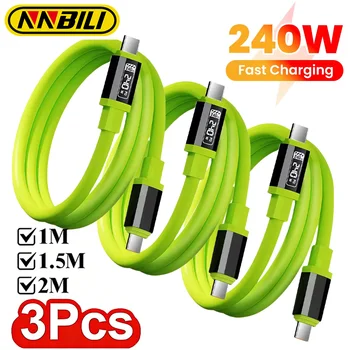 240W USB Typ-C Kabel PD Schnellladekabel für iPhone Samsung Xiaomi Huawei USB-C zu USB-C Schnellladegerät