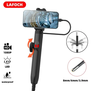 3,9 mm/6,2 mm/8,5 mm 360 ° Gelenk-Endoskop-Endoskopkamera mit Licht, Endoskop mit Android/iOS-Telefon