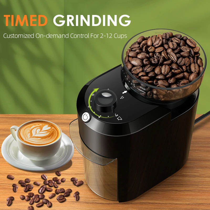 Wancle Elektrische Kaffeemühle mit Mahlwerk, verstellbare – Bild 4