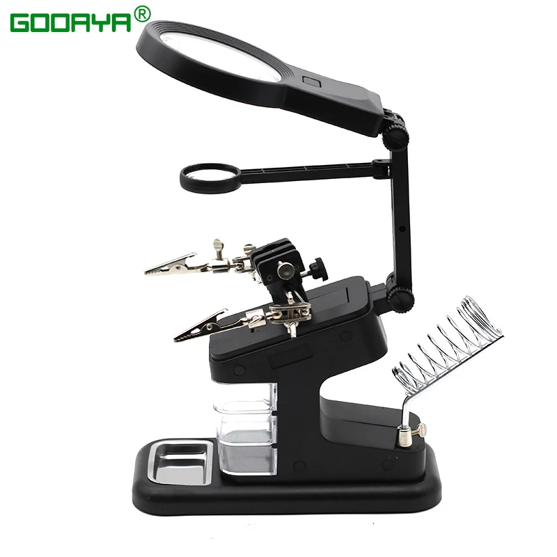 Schweißen Lupe LED Licht Hilfs Clip Lupe Lupe 3 In 1 Hand – Bild 2