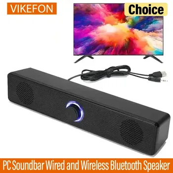 Drahtlose Bluetooth- und PC-Soundbar, kabelgebundener Lautsprecher, USB-betriebene Soundbar für TV, PC