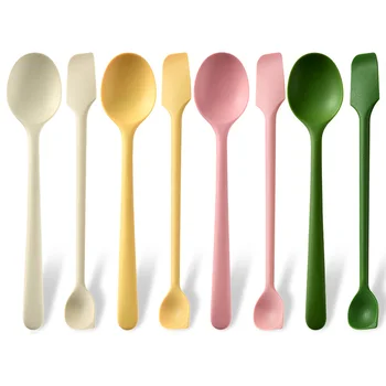Silikon Marmelade Löffel Schöpfkelle Suppe Löffel Ramen Nudeln Esslöffel Scoop Reis Salat Rühren (2 Stück)