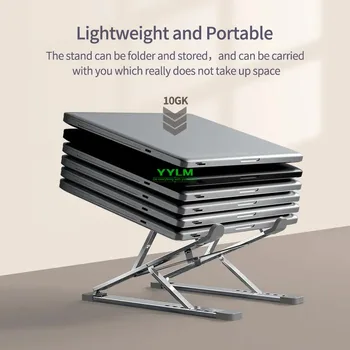Hocheffizienter Laptop-Ständer aus Aluminiumlegierung, verstellbar, wärmeableitend, tragbar und faltbar