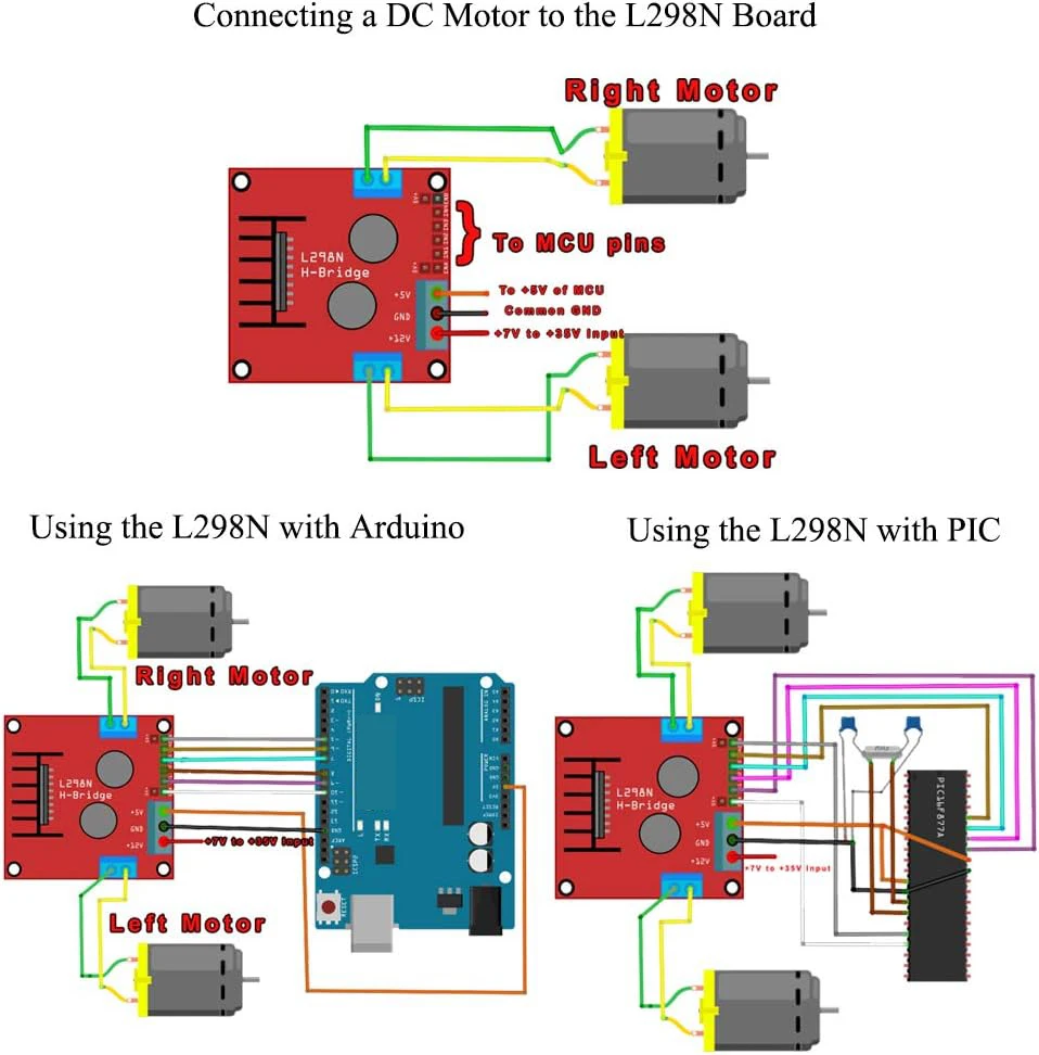 L298N Motor Drive Controller Board DC Dual H-Bridge Roboter – Bild 6
