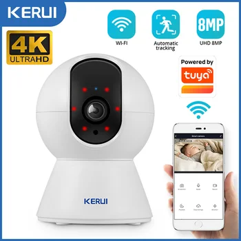 KERUI 5MP 8MP 4K HD Mini WLAN IP-Kamera für Innenräume, Kabellose Sicherheits-Heimüberwachungskamera mit Tuya