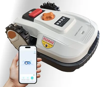 Rasenmäher-Roboter, Roboter-Rasenmäher-App-Steuerung mit WLAN-Bluetooth für 600 m2 Haushalts- und Gartenpflege