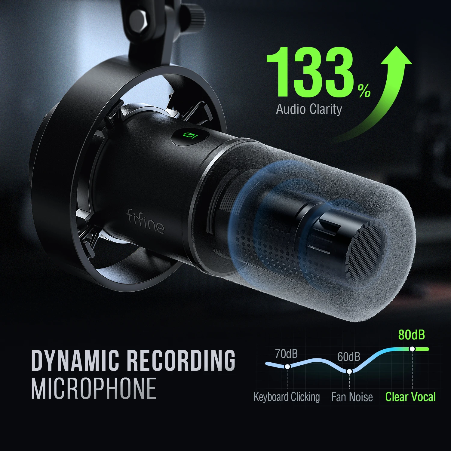 Fine usb/xlr dynamisches Mikrofon mit Stoßdämpfer halterung – Bild 2