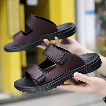 Männer Hausschuhe Schuhe Einfarbig Slip On Casual Strand Rutschen Herren Dicke Sohle Anti Slip Schuhe