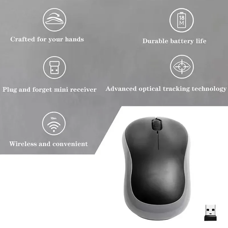 Neue M185 Mini-Funkmaus, komfortable tragbare Maus, 1000 DPI – Bild 2