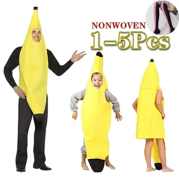 Kind/Erwachsene Banane Cosplay Halloween Weihnachtskostüme Performance Kostüm Obst Banane Kostüm Performance