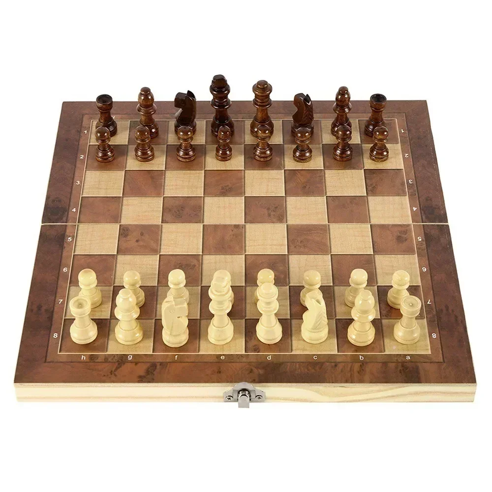 3-in-1-Schachbrett, zusammenklappbares tragbares – Bild 5