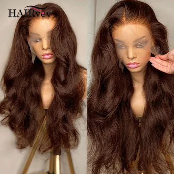 HD Schokoladenbraune 13x4 Body Wave Lace Front Perücke Brasilianische 13x6 Lace Frontal Perücken für Frauen