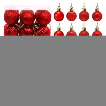 3 cm 24 stücke Weihnachtskugeln Set Weihnachtsbaum Dekoration Hängen Anhänger Weihnachten Jahr Party