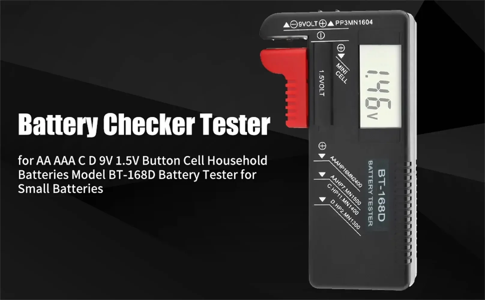 Batterietester digital für AA, AAA, 9 V und Knopfzellen – Bild 5