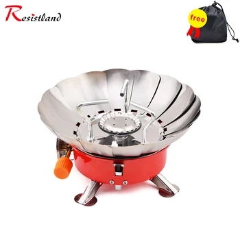 2800 W winddichter tragbarer Outdoor-Kocher, Camping-Gasherd, Picknick-Brenner mit Aufbewahrungstasche