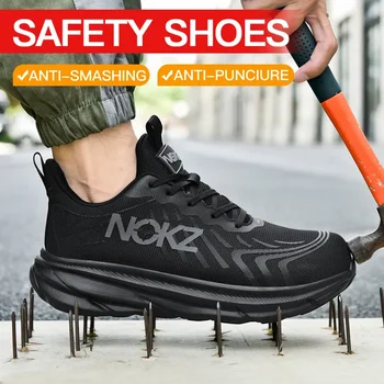 Sicherheitsstiefel Männer Arbeit Turnschuhe Unzerstörbare Schuhe Stahlkappe Schutzstiefel Anti-smash
